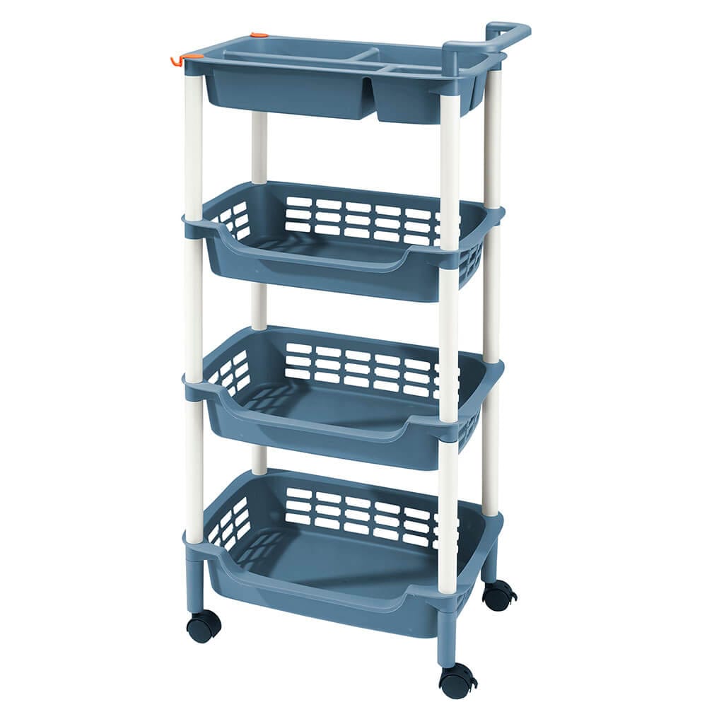 HomeLiving 4-Tier Multipurpose Storage Cart with Wheels