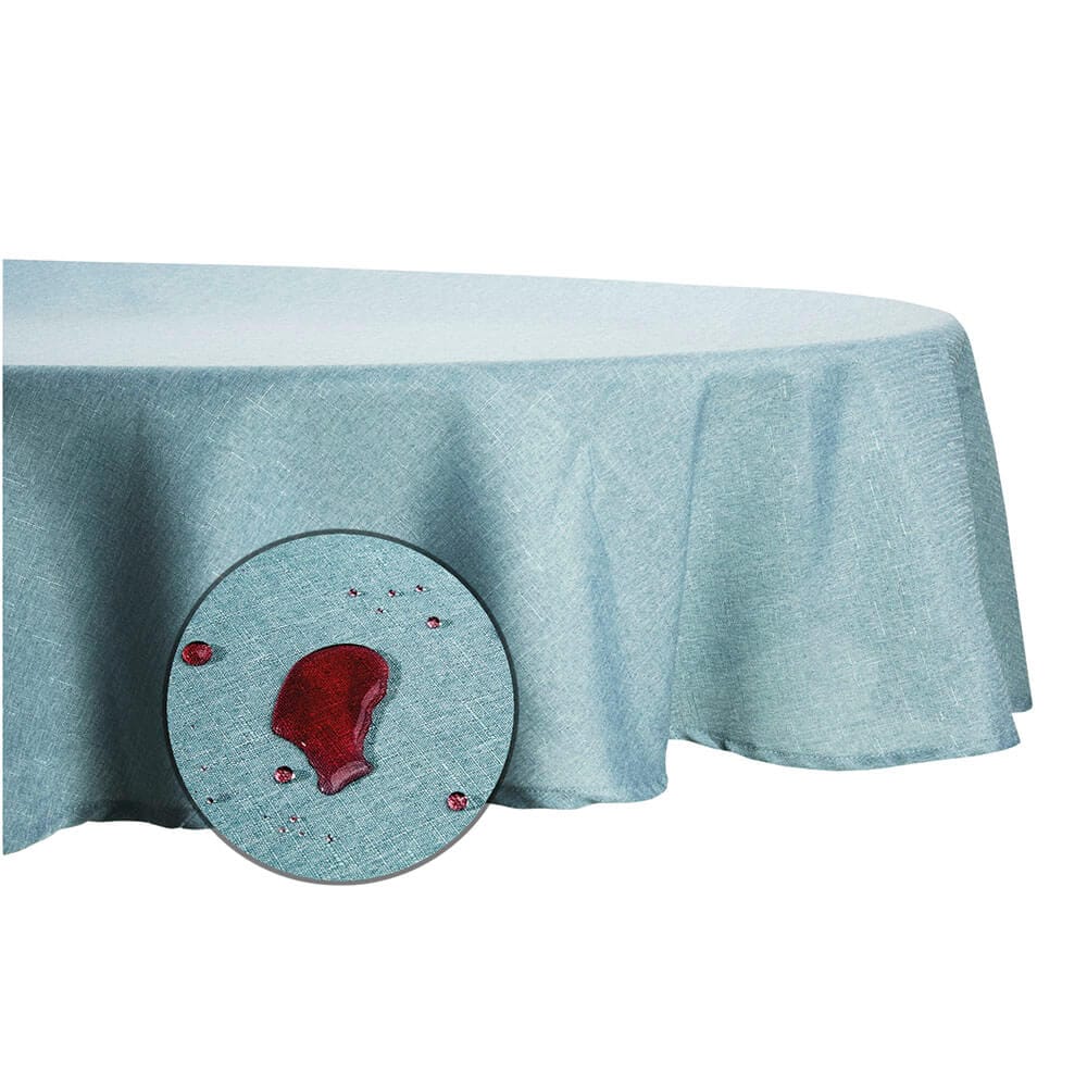 Luxe Home Linen-Look Fabric Tablecloth, 70"