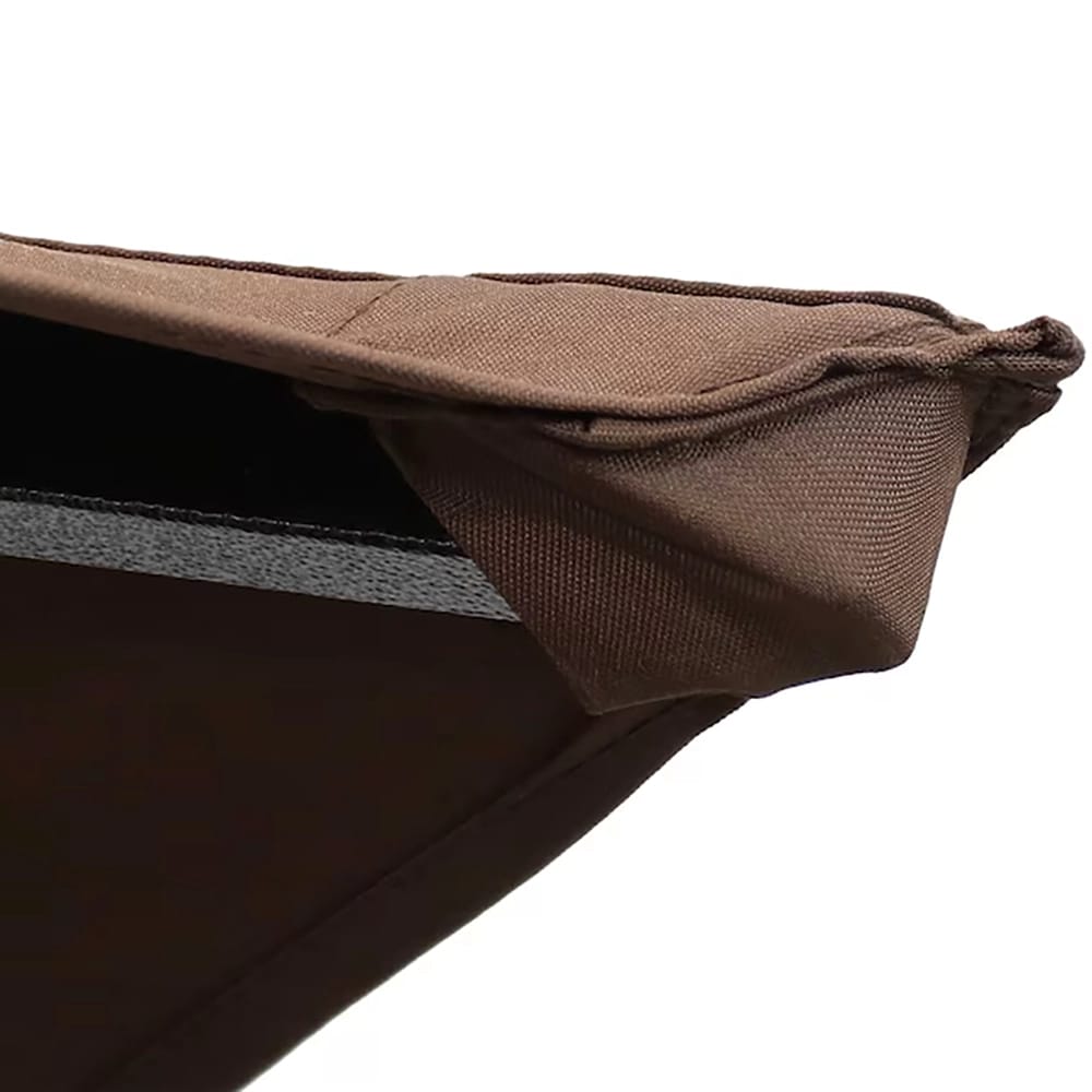 Sunnydaze 9.2' x 9.2' Soft Top Patio Gazebo with Screens and Privacy Walls, Brown