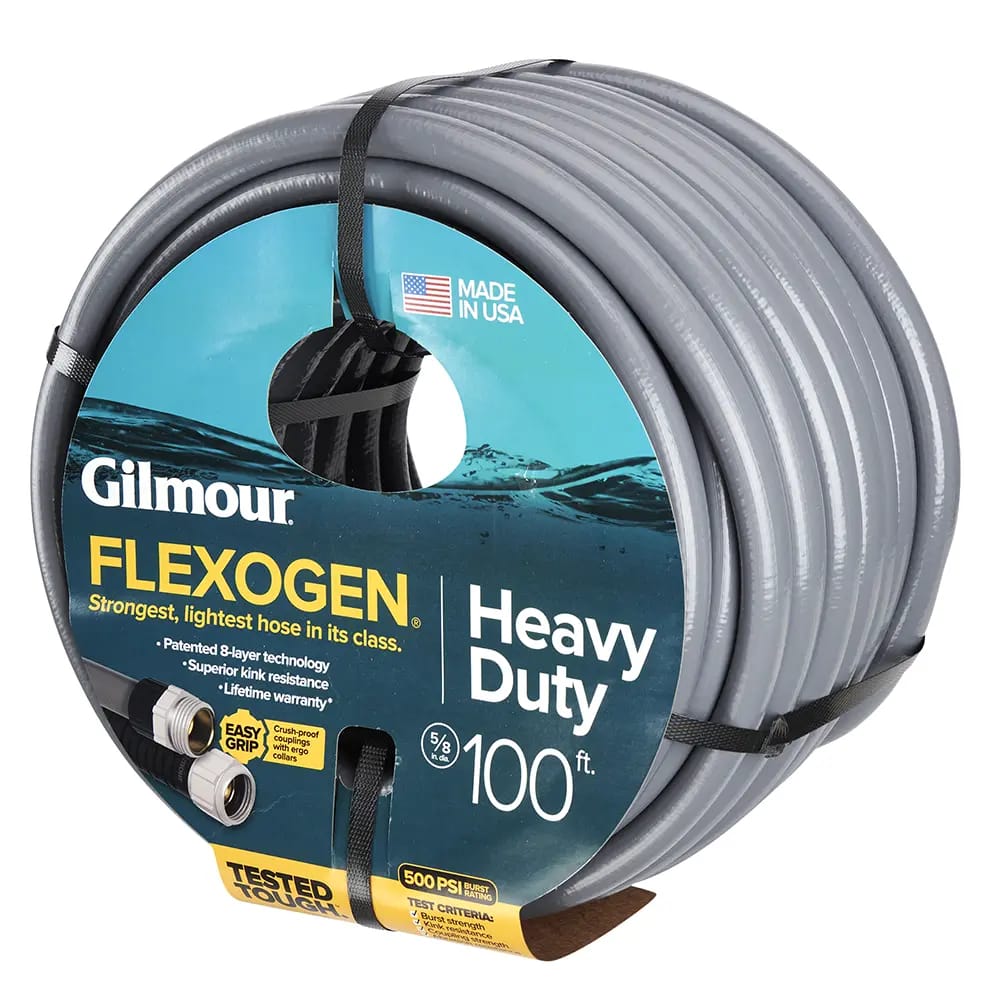 Gilmour 5/8" Flexogen Heavy-Duty Garden Hose, 100'