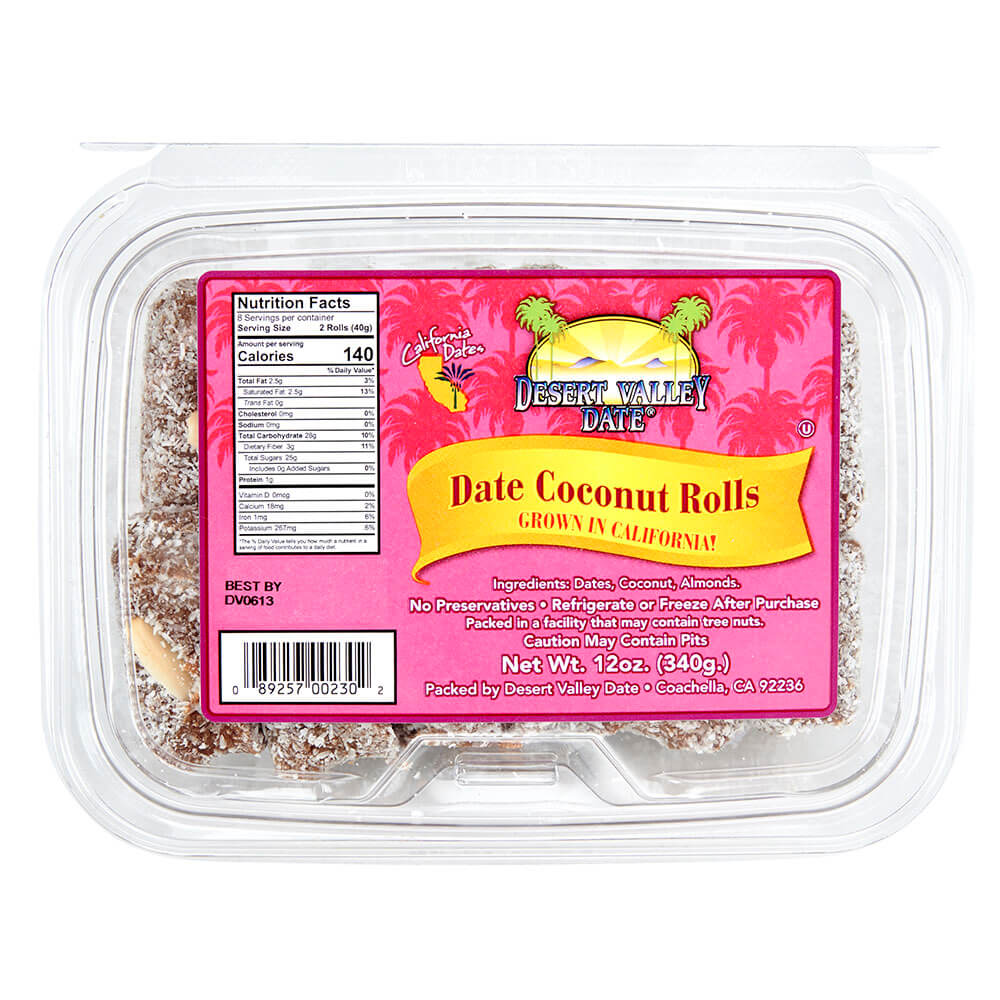 Date Coconut Rolls, 12 oz