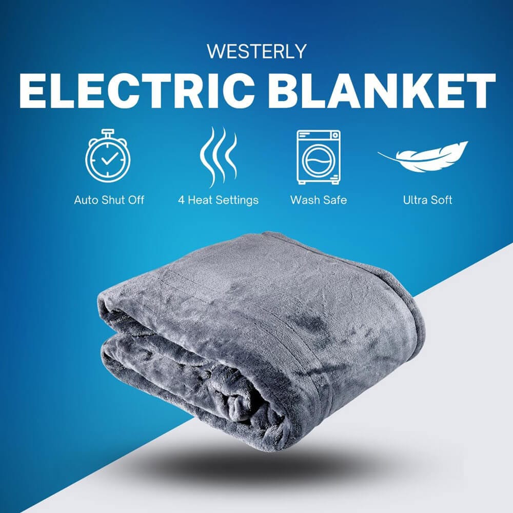 Westerly Electric Heated Throw Blanket, 50" x 60", Tan