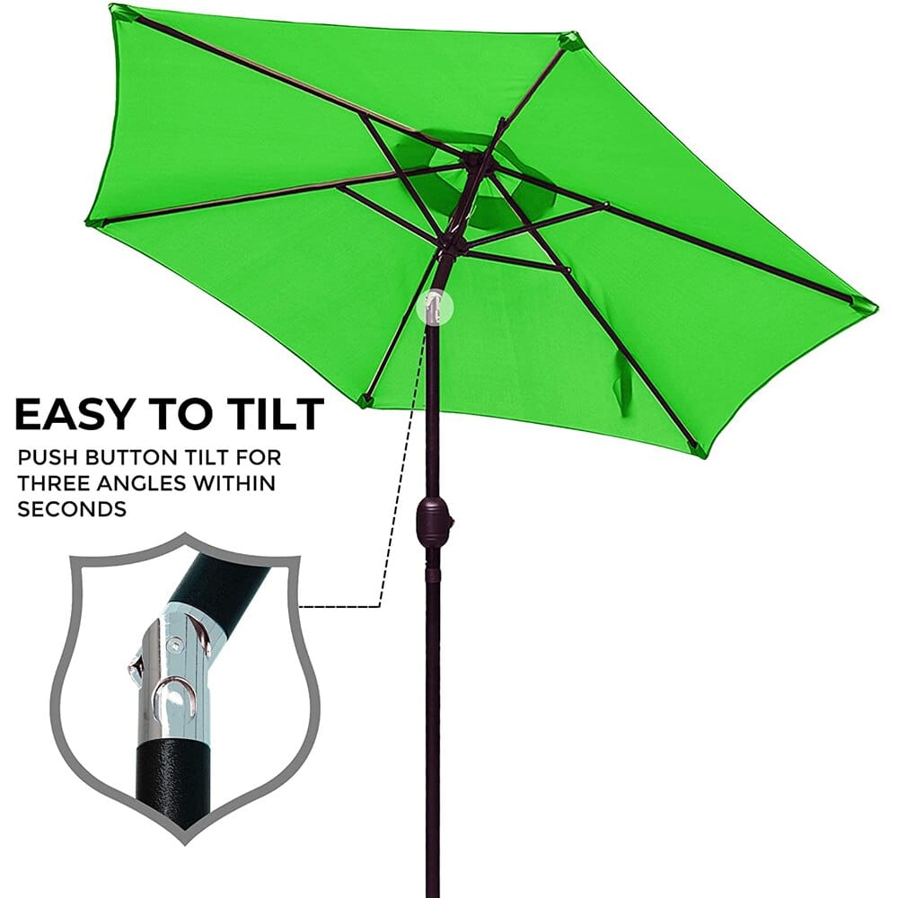 Outdoor Patio Umbrella with UV Protection, 7.5', Lime Green