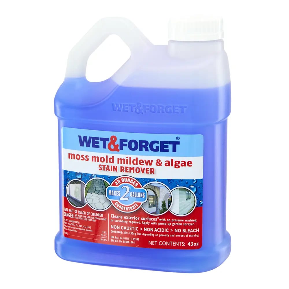 Wet & Forget Outdoor Moss, Mold, Mildew, & Algae Stain Remover, 43 fl. oz.