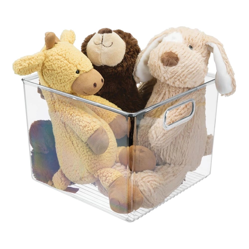mDesign Plastic Deep Storage Organizer Bin, 8 Pack