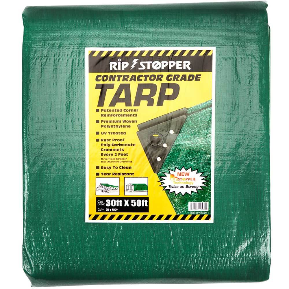 Rip Stopper 30' x 50' Contractor Grade Tarp