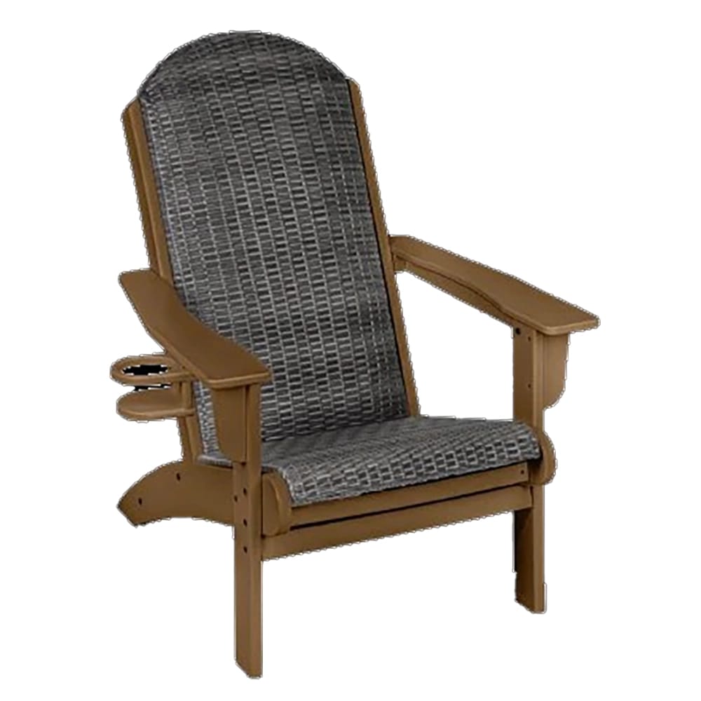 DuraPatio Upholstered Heavy Duty Adirondack Chair, Mahogany/Gray