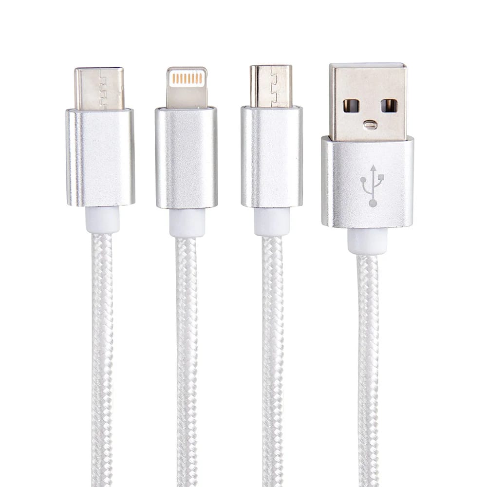 TechBunch 3-in-1 USB Charging Cable, 4'