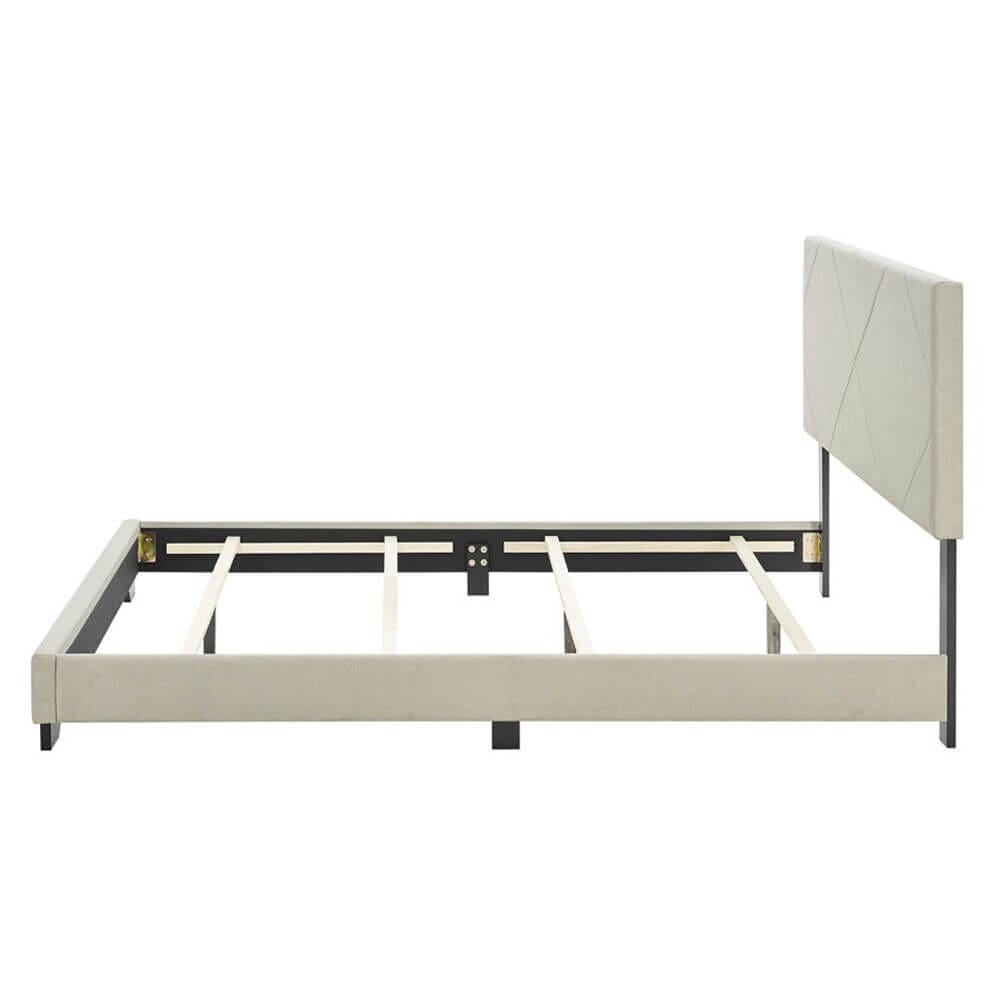 Classic Brands Landsford Upholstered Full Bed Frame, Beige