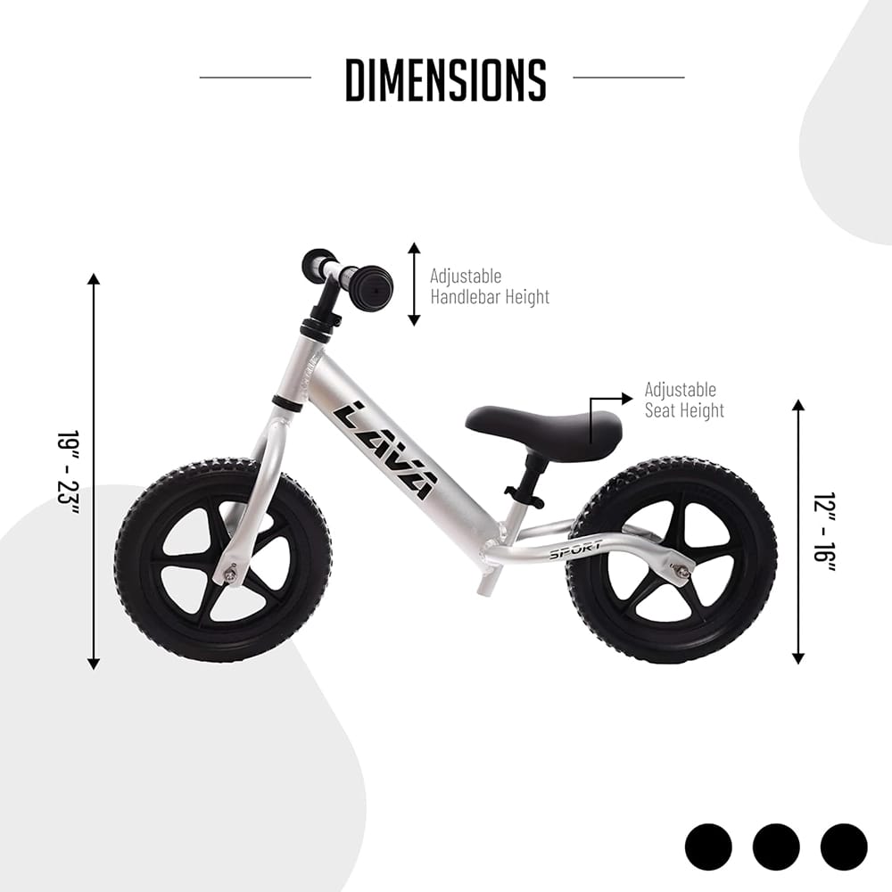 LAVA Sport Balance Bike, Ash Silver
