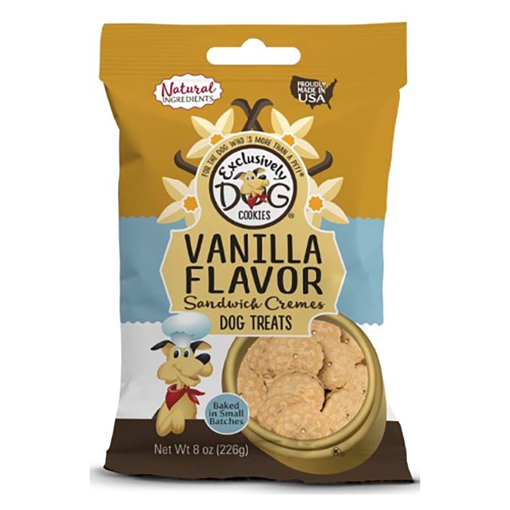 Exclusively Dog Vanilla Sandwich Cremes Dog Treats, 8 oz