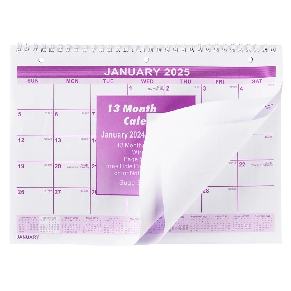 2025 13 Month Wall Calendar, 11"