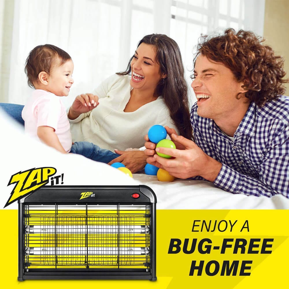 ZAP IT! Electric Indoor Bug Zapper with Non-Toxic Attractant UV Light and Electric Shock