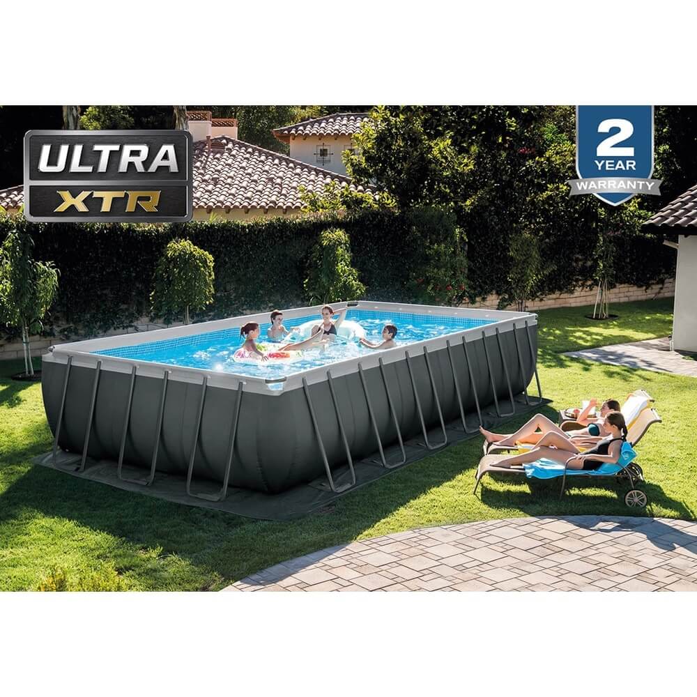 Intex 24' x 12' x 52" Ultra XTR Frame Rectangular Pool Set with Sand Filter Pump