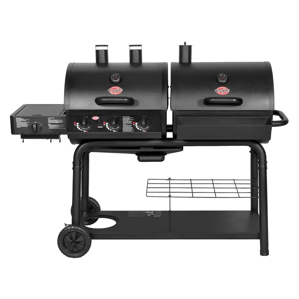 Char-Griller Duo 5050 Gas & Charcoal Grill, Black