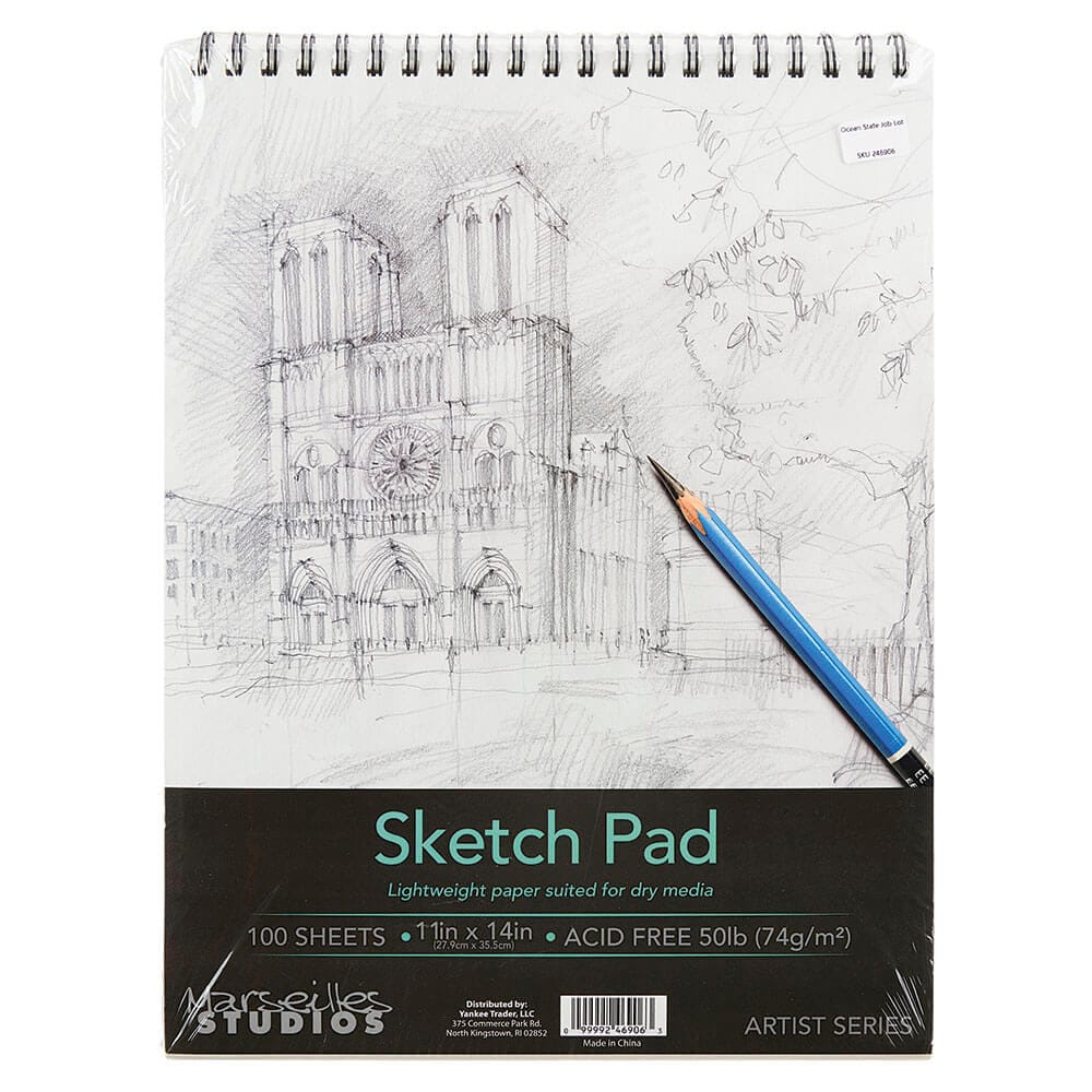 Marseilles Studios 11" x 14" Sketch Pad, 100 Sheets