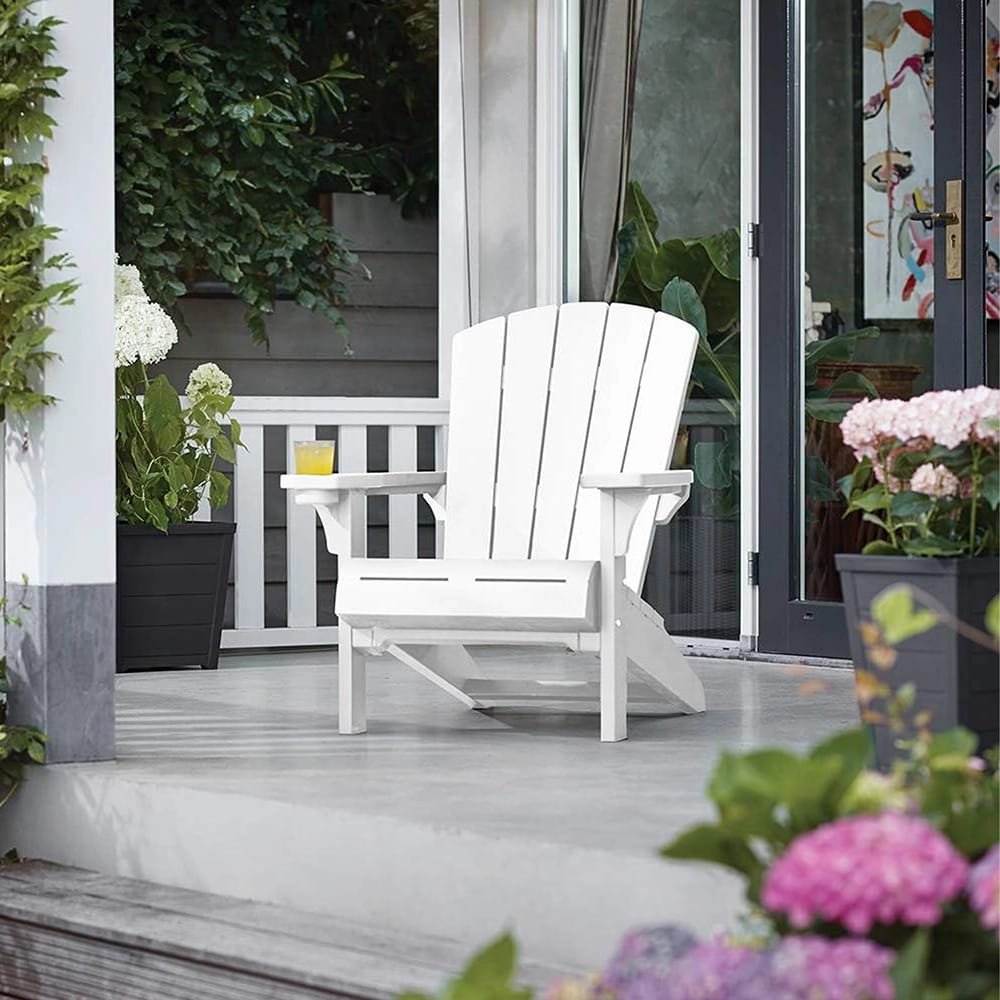 Keter Outdoor Resin Adirondack Chair, White