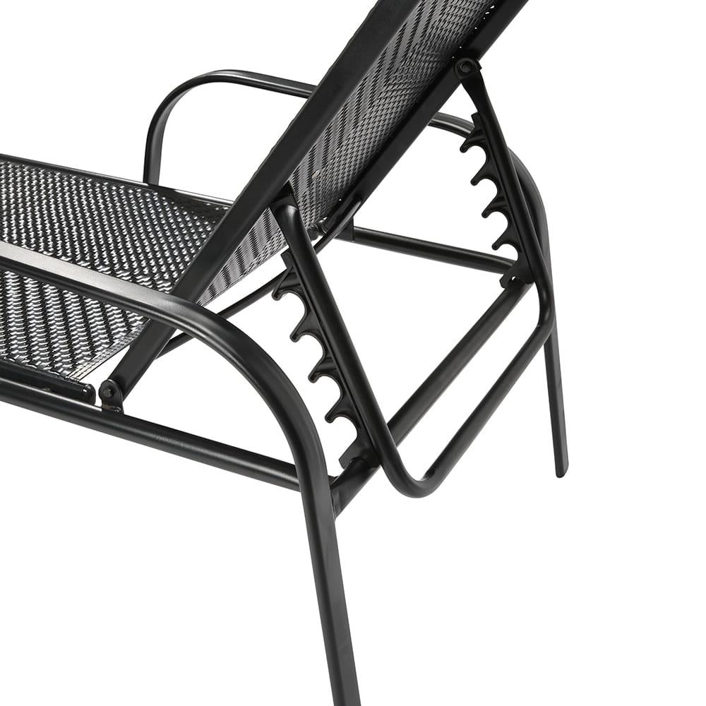 Wicker Stacking Lounge Chair, Black