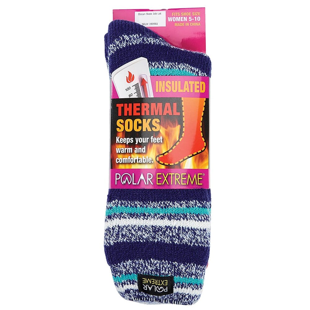 Socks-Ladies Polar Extreme Thermal Heat Sock, Fairisle - Wholesale Resort  Accessories