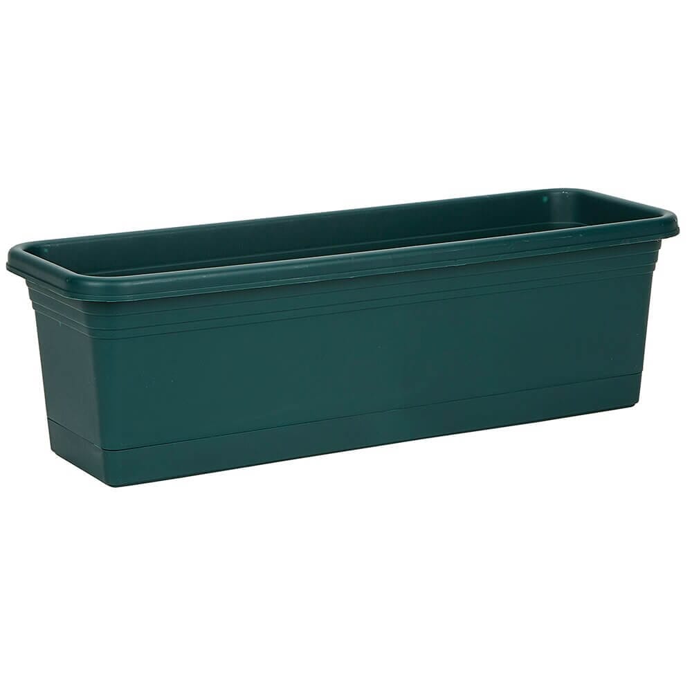 RUGG Green Window Box Planter with Saucer, 24"