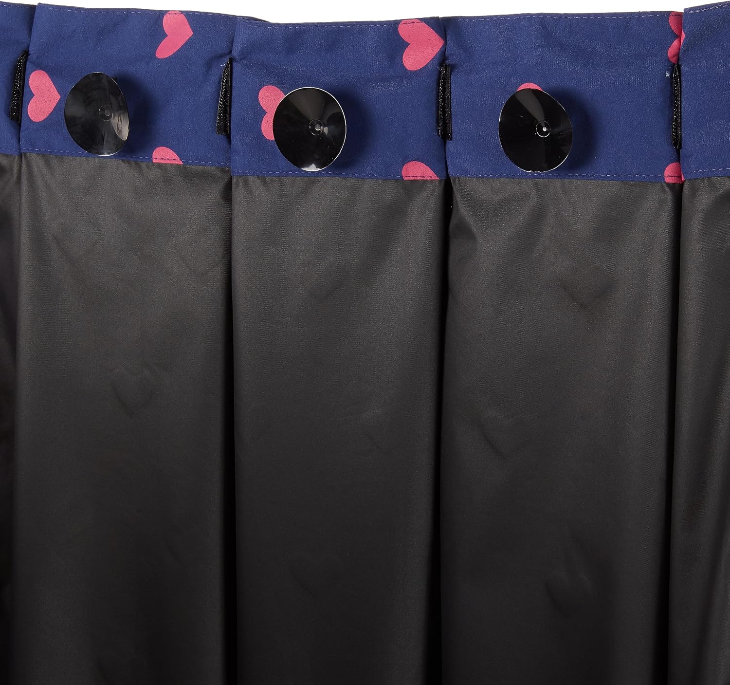 Portable Kids Travel Blackout Curtain Shade with Suction Cups, Pink Hearts