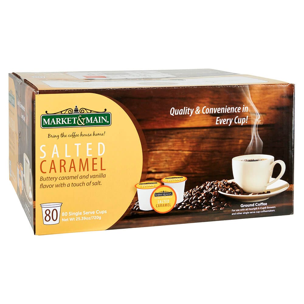 Market & Main Salted Caramel Coffee, 80 Count