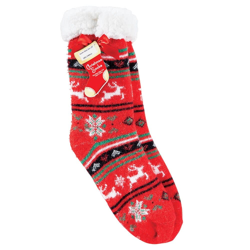 Women's Sherpa Christmas Socks