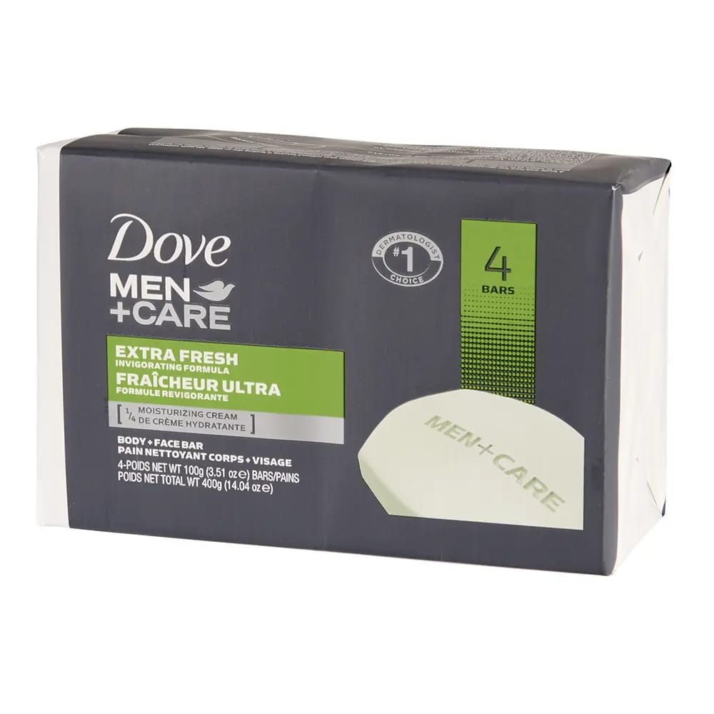 Dove Men+Care Extra Fresh Bar Soap, 4 pk