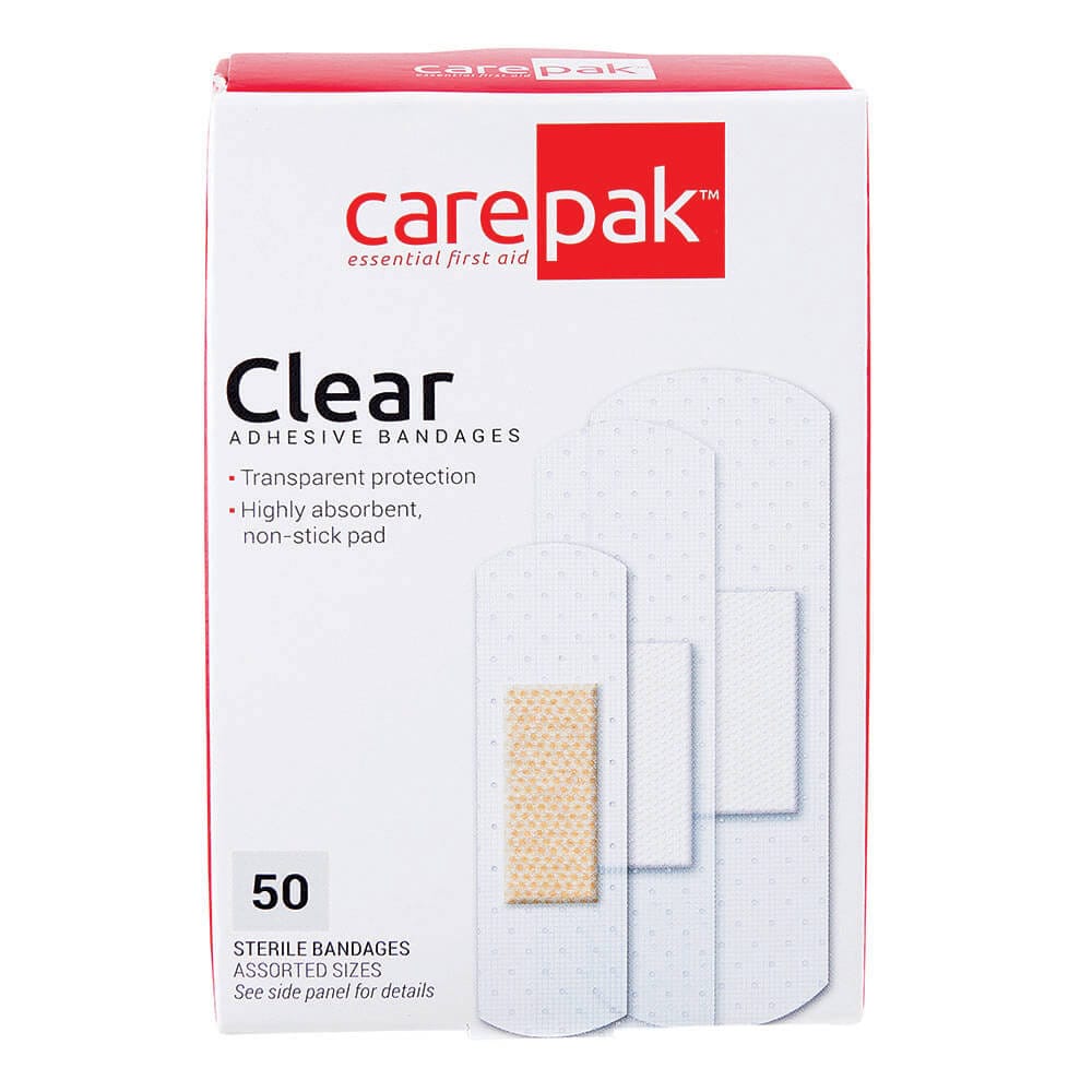 carepak Clear Adhesive Bandages, 50 Count