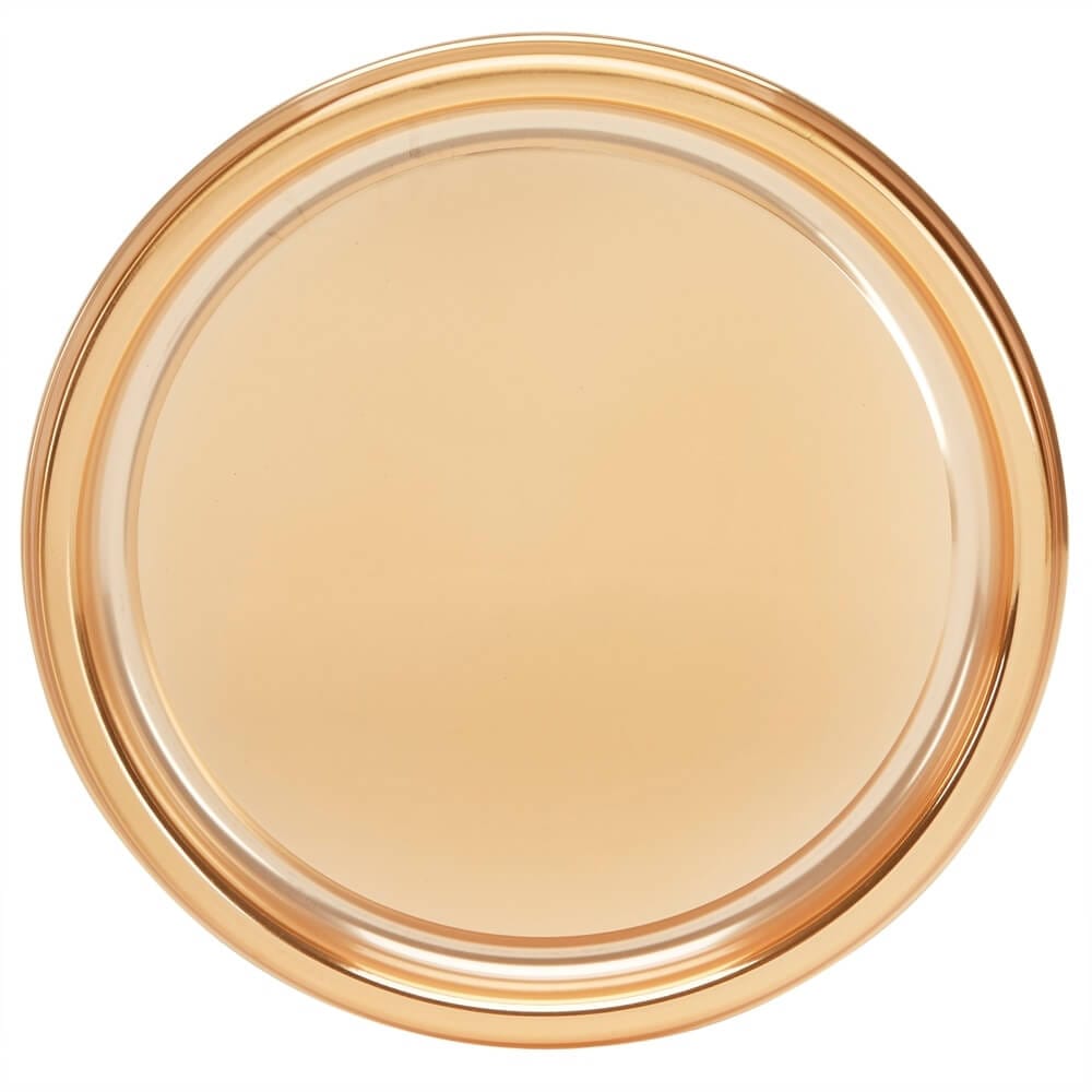 Gold Round Plastic Serving Plate, 12"