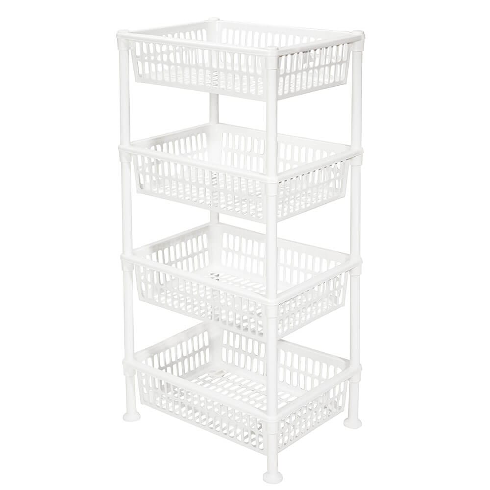 Nest Accents All Purpose 4-Tier Plastic Shelving, 31.4"