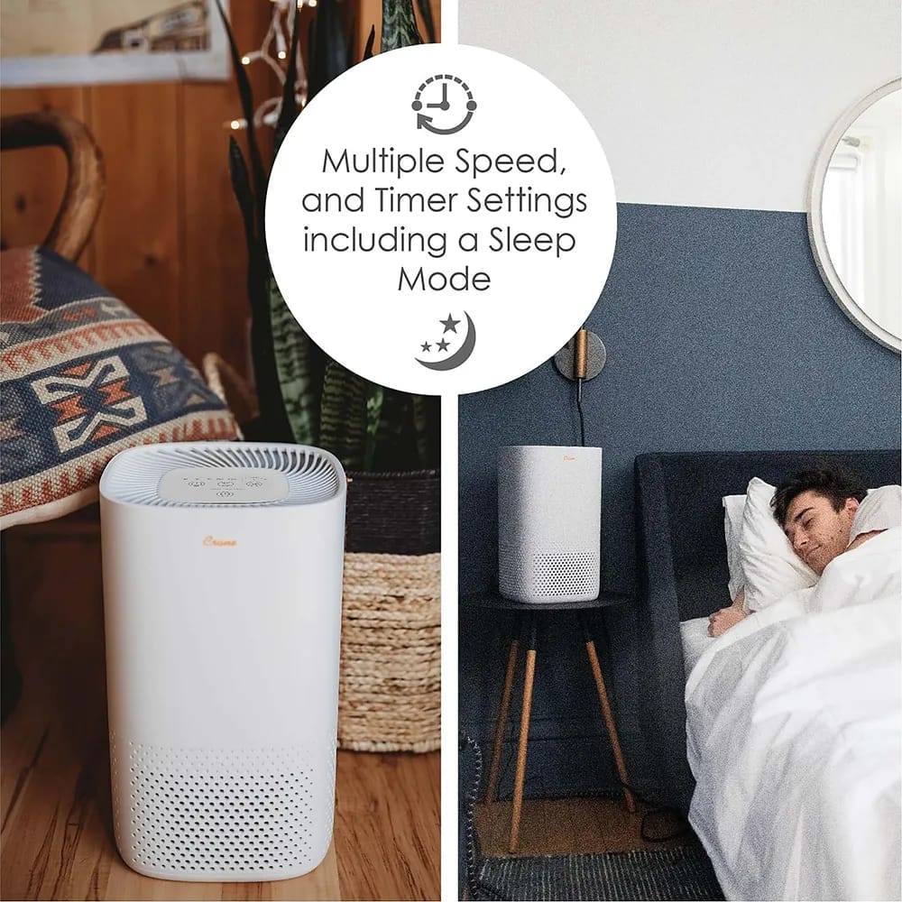 Crane true-HEPA Air Purifier, White