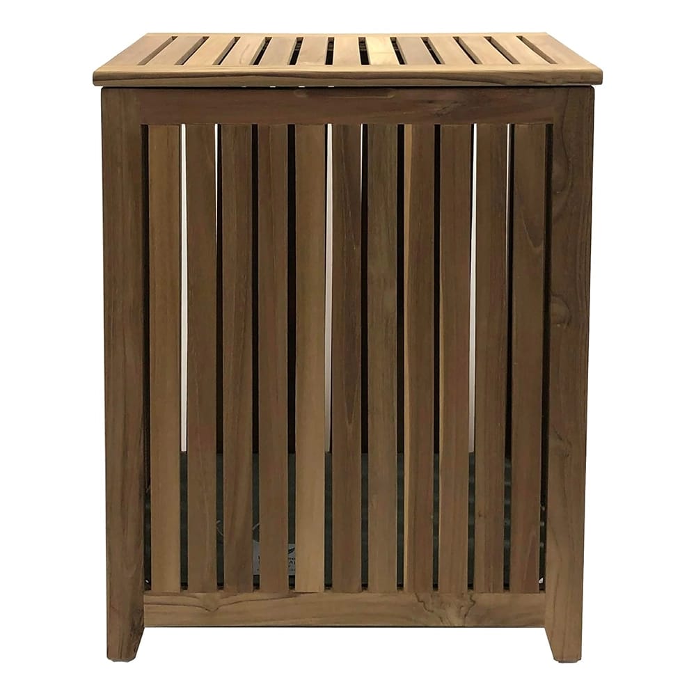 Genuine Teak Wood Spa Style Full Size Hamper