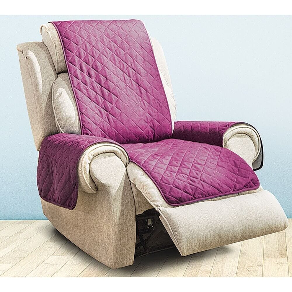 Gregory Harper Reversible Solid Color Recliner Protector, 80" x 65"