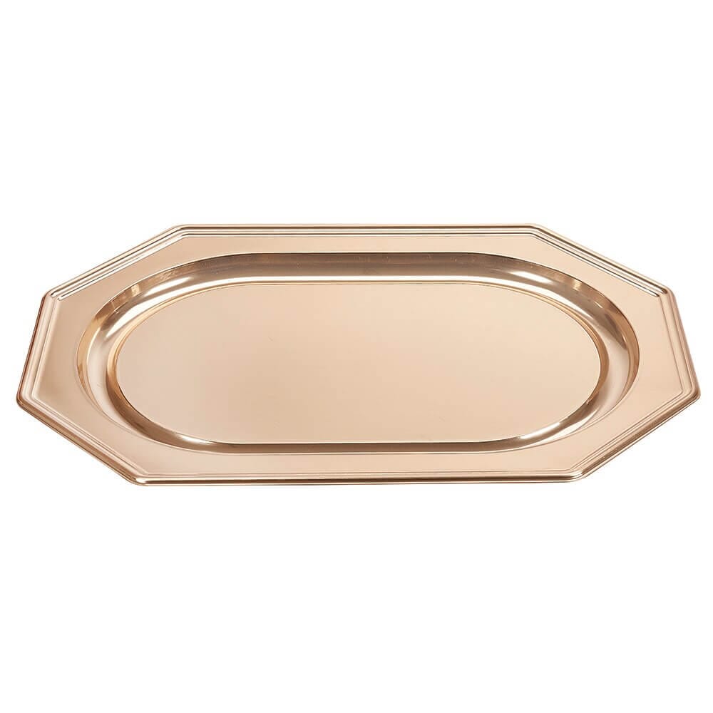 Gold Plastic Serving Plate, 18"