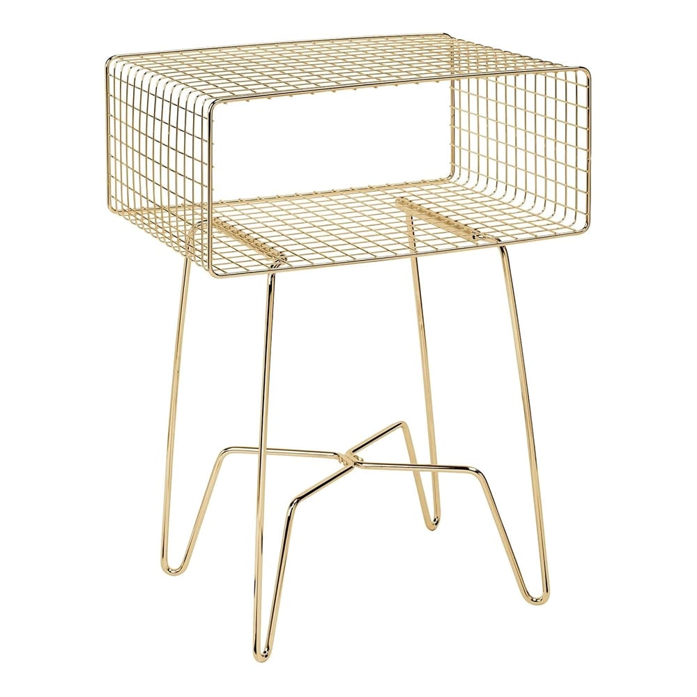 mDesign Modern Side Table, Brass