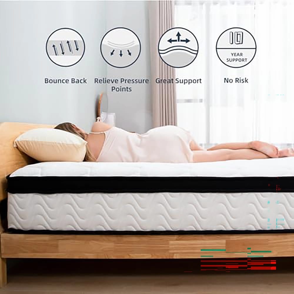 MOLBIUS 10" Medium Firm Feel Memory Foam Mattress, Queen