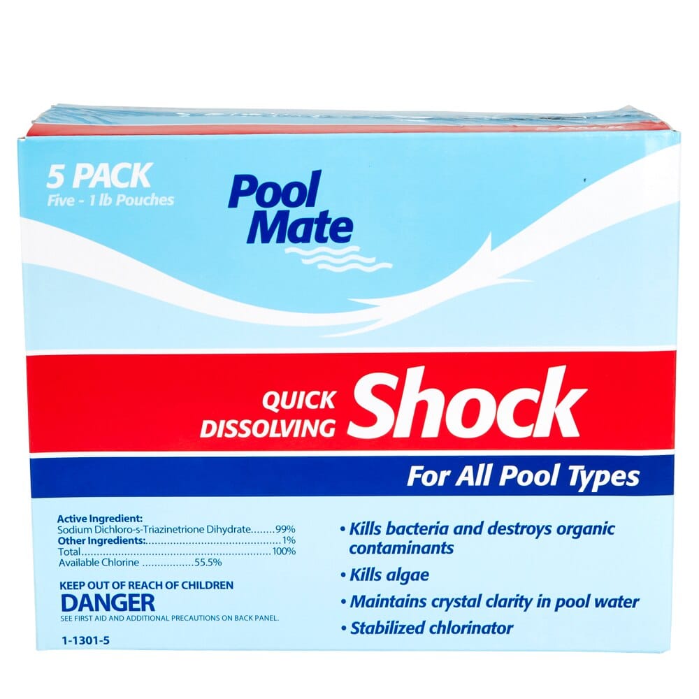 Pool Mate Quick Dissolving Pool Shock, 5 Pack