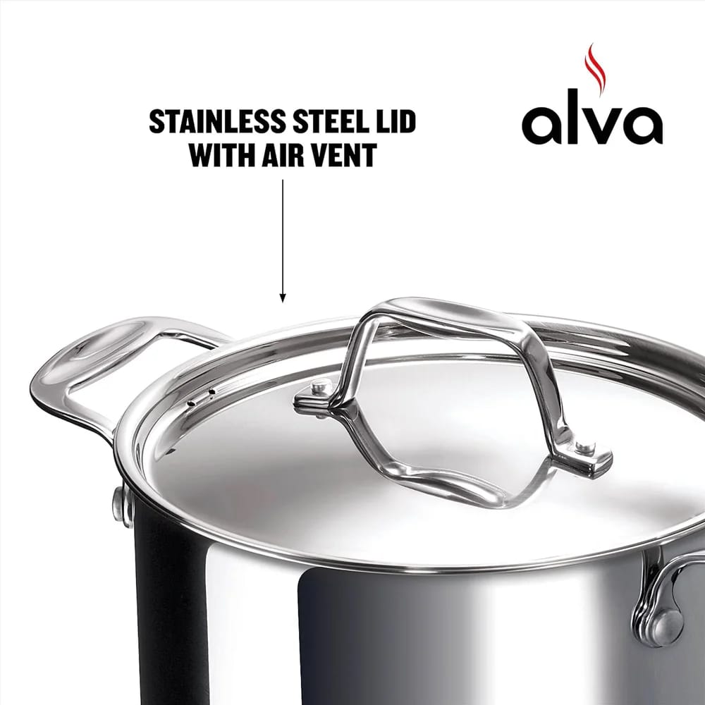 Alva Chef 5.3 Qt Stainless Steel Casserole Dish with Lid