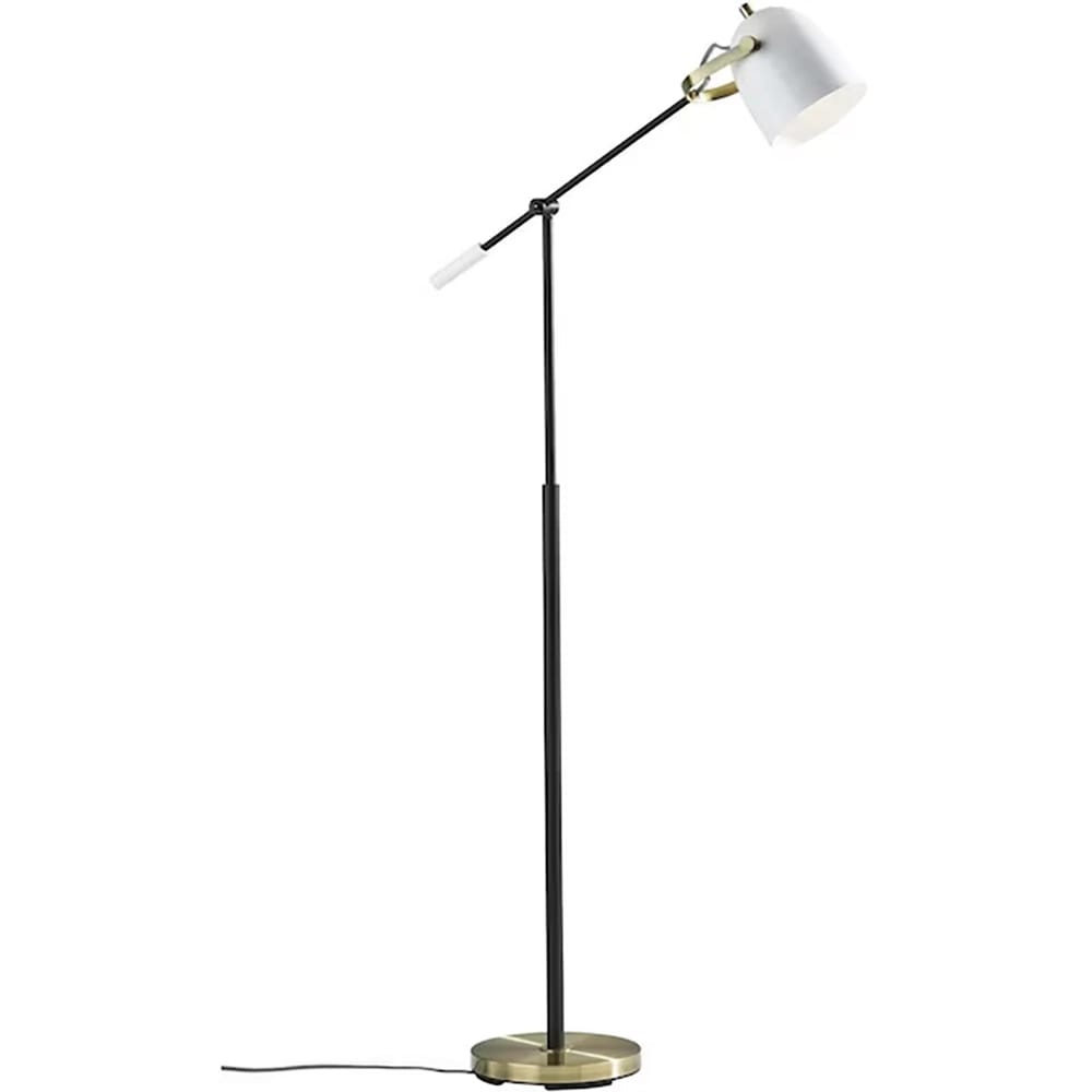 Adesso Casey Antique Brass Floor Lamp, 65"
