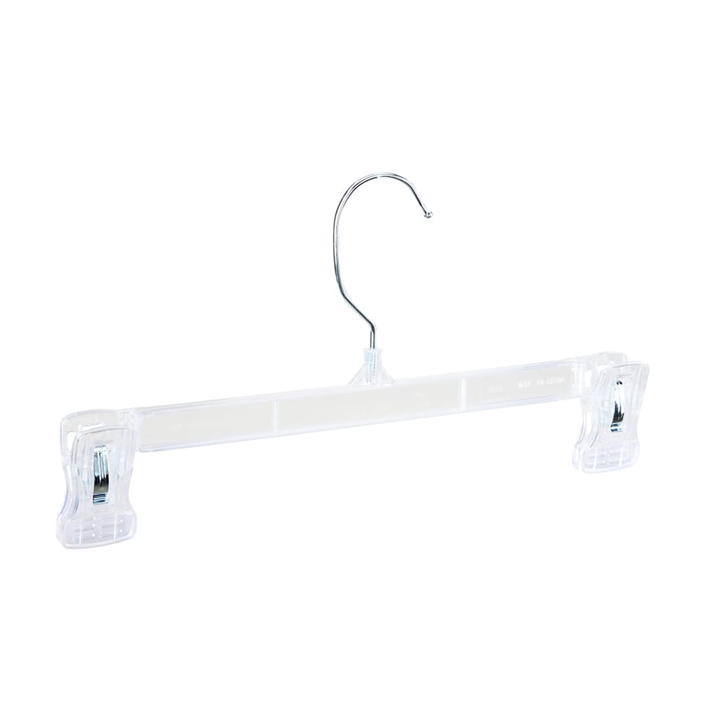 12" Pants/Skirt Hanger, Clear, 100 Pack
