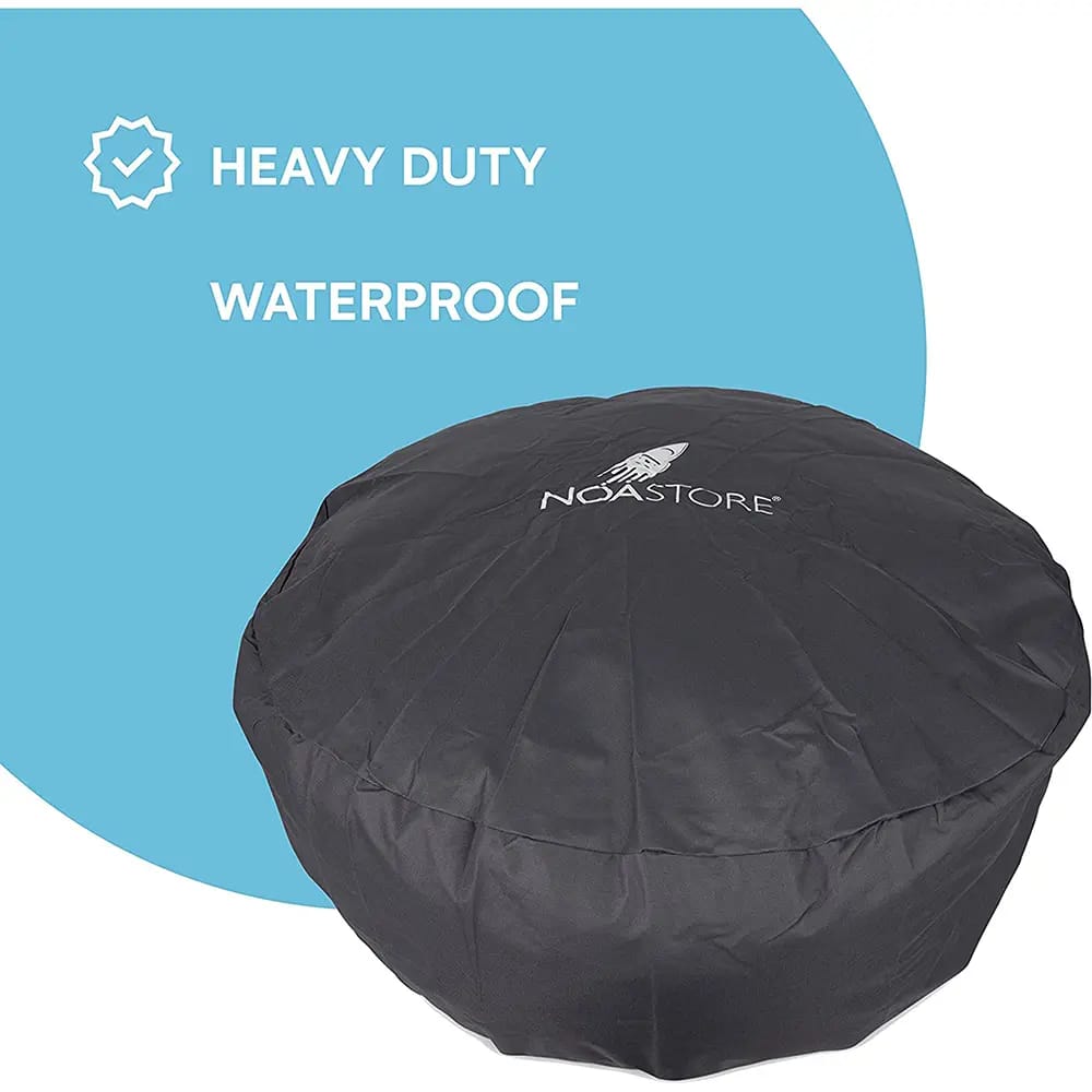 Noa Store 30" Round Fire Pit Cover, Black