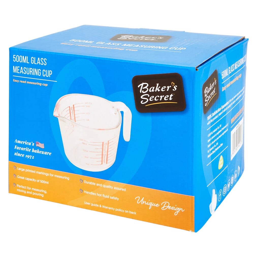 Baker's Secret Glass Measuring Cup, 500 ml