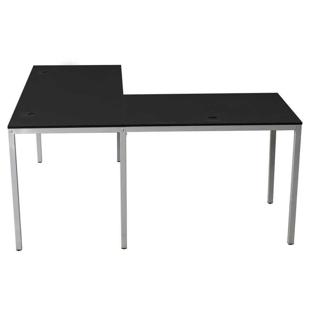 60" L-Shaped Corner Computer Desk, Black