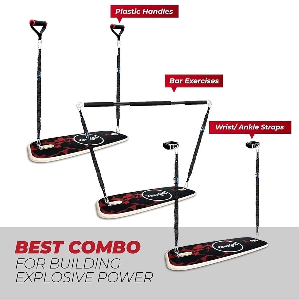 Yes4All Premium Surf Balance Board Trainer with Adjustable Stoppers