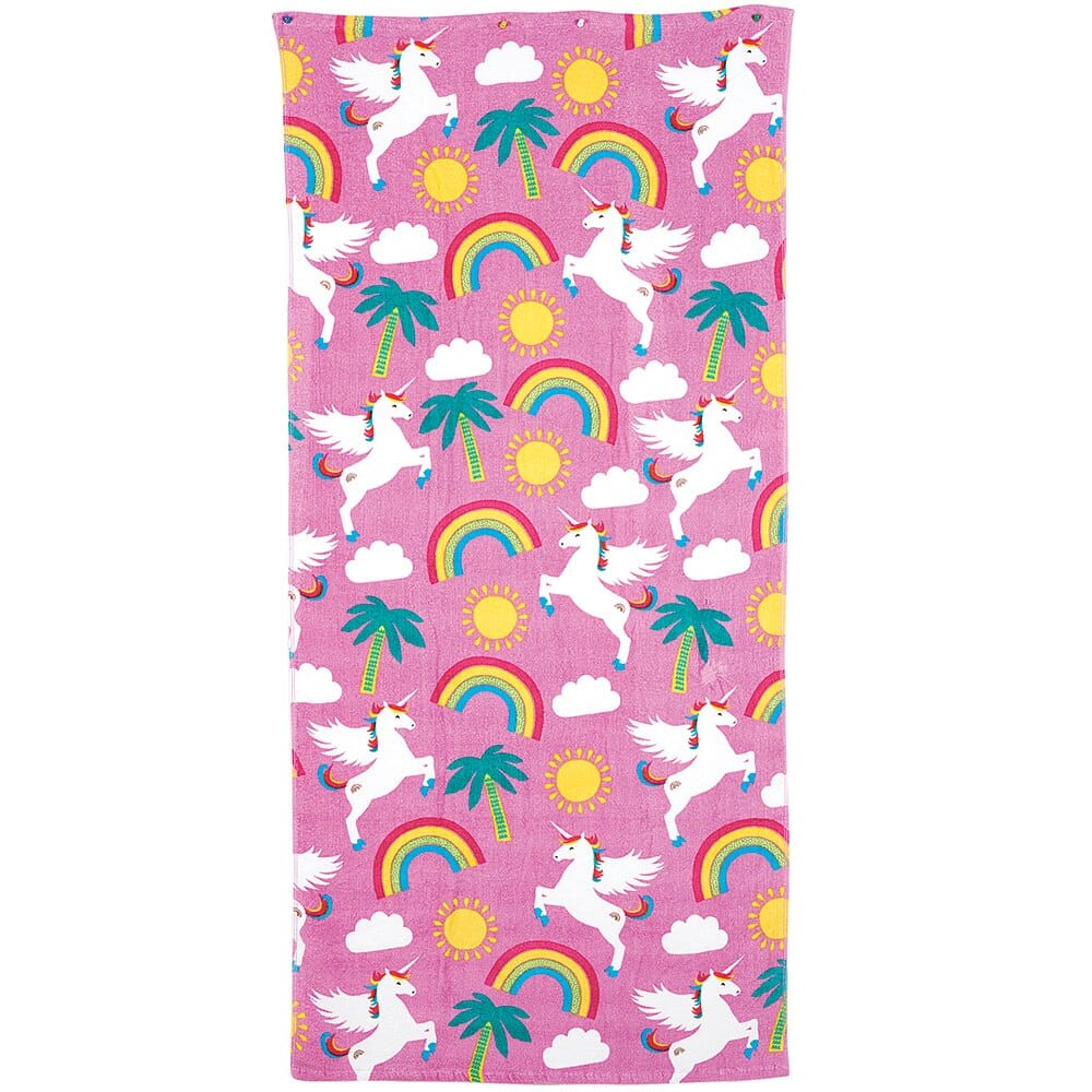 Cotton Printed Kids Beach Towel, 30" x 60"