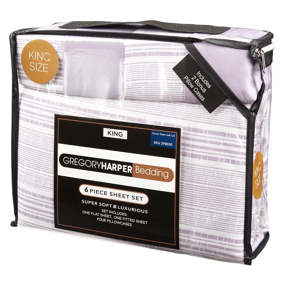 Gregory Harper King Sheet Set, 6 Piece