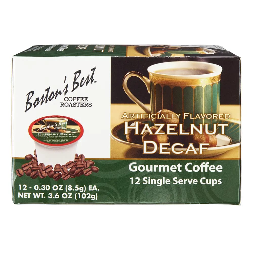 Boston's Best Hazelnut Decaf Coffee Roasters, 12 ct