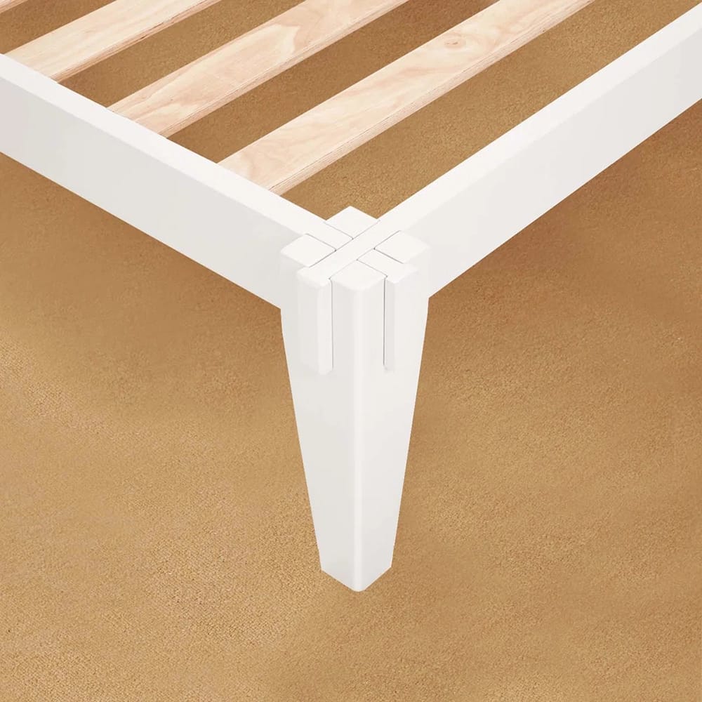 Bme Chalipa Queen Bed Frame, Ivory White