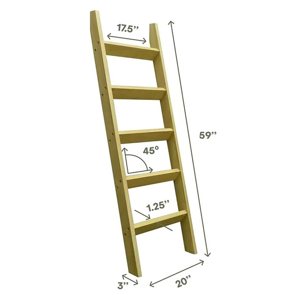 Hallops 5' Blanket Ladder, Beige